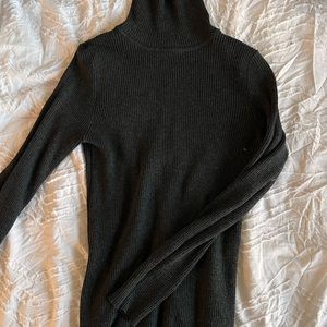Dark gray turtleneck